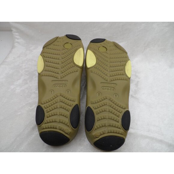 Crocs Classic Iconic Comfort All-Terrain Flip Flops Olive Green Womens Size 6 - Picture 5 of 6